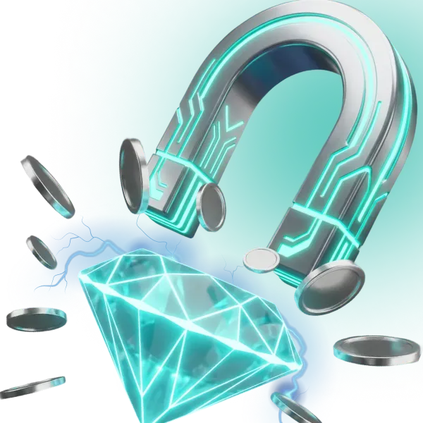Aimant futuriste et diamant Scizino